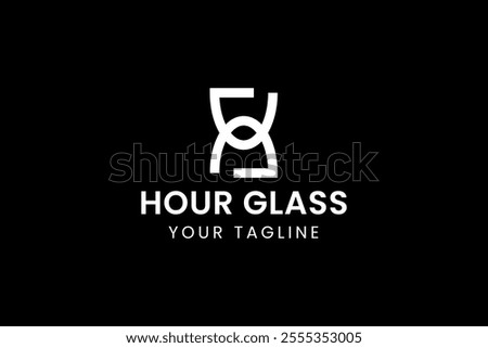 Hourglass logo vector illustration design, simple creative hourglass logo symbol icon template design