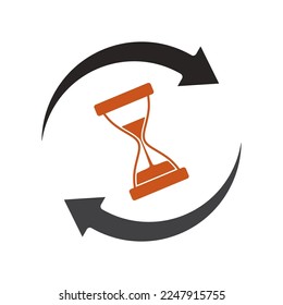 Hourglass logo vector illustration template design