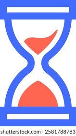 Hourglass measuring the passage of time, with sand flowing downward, representing countdowns, deadlines, transience, and the relentless movement of time through moments and intervals