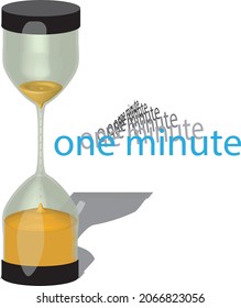 hourglass in the middle of a minute