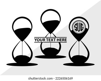 Hourglass Monogram Printable Vector Illustration