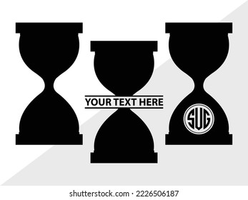 Hourglass Monogram Printable Vector Illustration