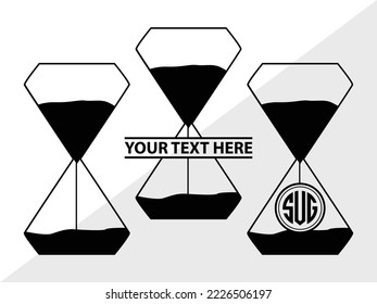 Hourglass Monogram Printable Vector Illustration
