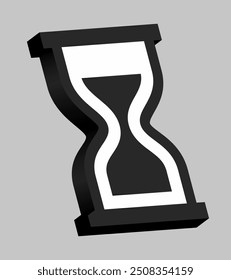 Hourglass mouse cursor. Loading, waiting icon. Vector clipart.