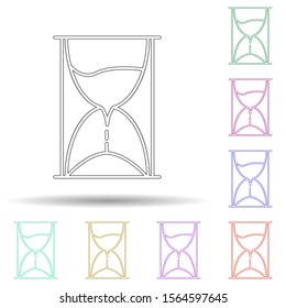 Hourglass multi color icon. Simple thin line, outline vector of spa icons for ui and ux, website or mobile application