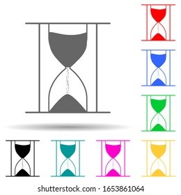hourglass multi color style icon. Simple glyph, flat vector of measuring elements icons for ui and ux, website or mobile application