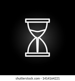 hourglass neon icon. Elements of time set. Simple icon for websites, web design, mobile app, info graphics