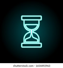 Hourglass Neonsymbol. Einfache dünne Linie, Vektorillustration der Startup-Symbole für i und ux, Website oder mobile Anwendungen