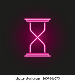 hourglass neon style icon. Simple thin line, outline vector of web icons for ui and ux, website or mobile application
