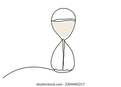 hourglass object move timer line art