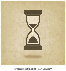 hourglass old background - vector illustration. eps 10