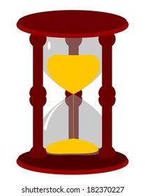 hourglass on white background