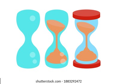 Cristal de colores sobre un fondo blanco. Ilustración vectorial plana.