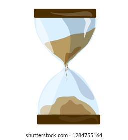 hourglass on white background vector