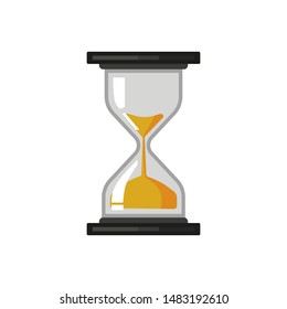Hourglass on a white background vector illustration