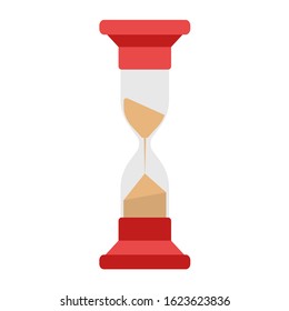 Hourglass on white background. Vector illustration in trendy flat style. ESP 10.