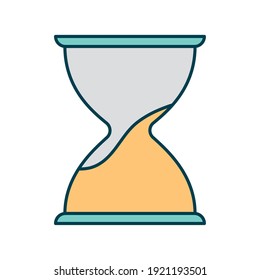 hourglass on a white background vector illustration design