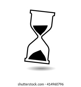 hourglass on white background vector image.