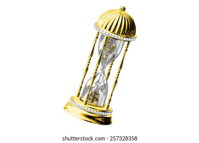 Hourglass on white.Vector illustration.
