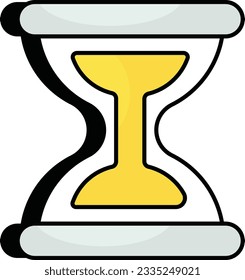 hourglass outline color icon design