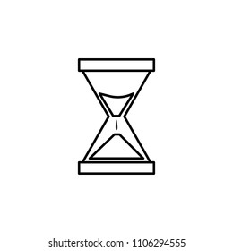 hourglass outline icon. Element of simple education icon for mobile concept and web apps. Thin line hourglass outline icon can be used for web and mobile on white background