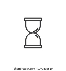 Hourglass outline icon. linear style sign for mobile concept and web design. Sandglass simple line vector icon. Symbol, logo illustration. Pixel perfect vector graphics