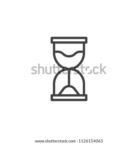 Hourglass outline icon. linear style sign for mobile concept and web design. Sand clock simple line vector icon. Symbol, logo illustration. Pixel perfect vector graphics