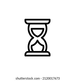 Hourglass With Outline Icon Vector