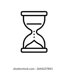 Hourglass outline vector illustration isolated on white background