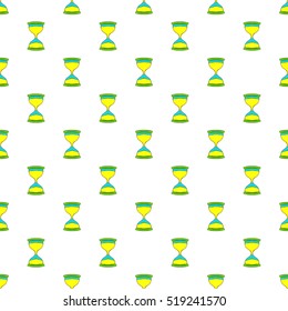 Hourglass pattern. Cartoon illustration of hourglass vector pattern for web