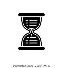 Hourglass with Plan List Representing Time Management and Project Planning