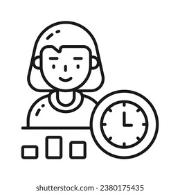 Hourglass con el planificador mostrando el concepto vector del plazo del proyecto, el icono de hora y fecha