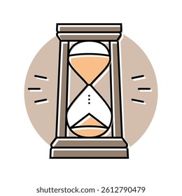 hourglass progress color icon vector. hourglass progress sign. isolated symbol illustration