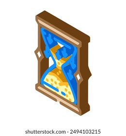 hourglass progress isometric icon vector. hourglass progress sign. isolated symbol illustration