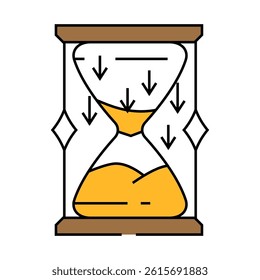hourglass progress line icon vector. hourglass progress sign. isolated symbol illustration