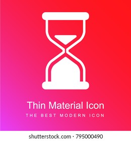Hourglass red and pink gradient material white icon minimal design