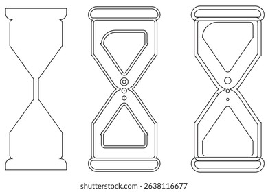 Hourglass Related Line Icons for Web Sites, Books, Cards, Apps. Editable Stroke. Suitable for Web Sites, Books, Cards, Apps