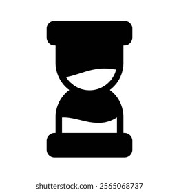 Hourglass representing time passing, deadlines, or waiting