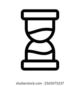 Hourglass representing time passing, deadlines, or waiting