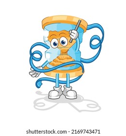 the hourglass Rhythmic Gymnastics mascot. cartoon vector
