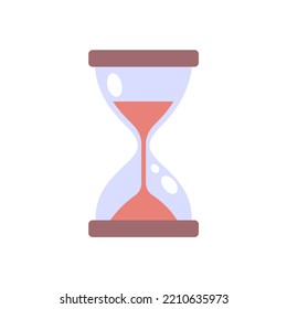 The hourglass is running out of time. end of deadline