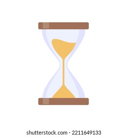 The hourglass is running out of time. end of deadline