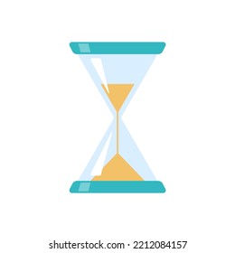 The hourglass is running out of time. end of deadline