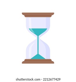 The hourglass is running out of time. end of deadline