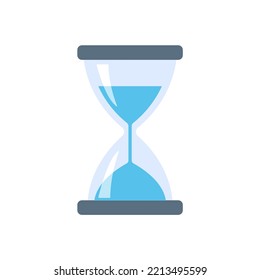 The hourglass is running out of time. end of deadline