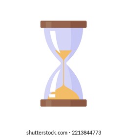 The hourglass is running out of time. end of deadline