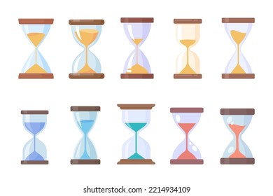 The hourglass is running out of time. end of deadline