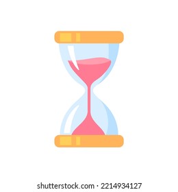 The hourglass is running out of time. end of deadline
