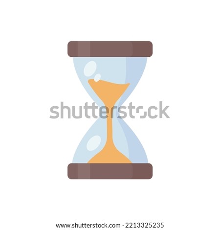 The hourglass is running out of time. end of deadline