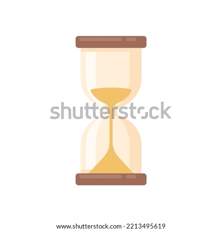 The hourglass is running out of time. end of deadline